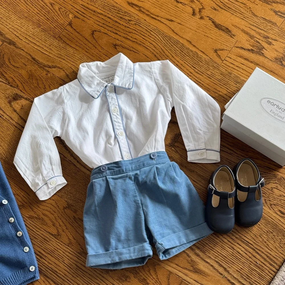 Rachel Riley Heritage White and Blue Toddler Ensemble 18 mo Prince George - Picture 2 of 6